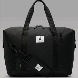 Nike Jordan Flight Black Cordura Duffle Bag Travel Training Gym School Backpack